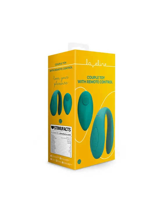 VIBRADOR DE CASAL COM COMANDO BIMINI BLUE LOVELINE