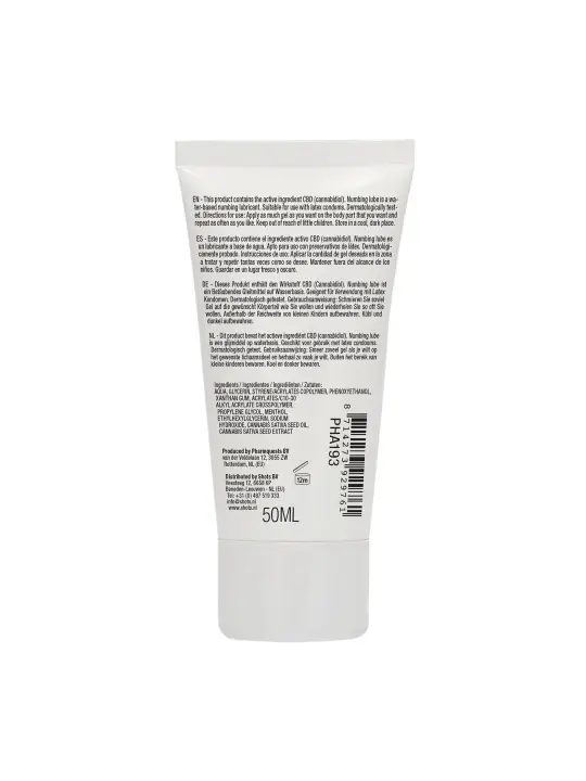 LUBRIFICANTE ANESTESIANTE À BASE DE ÁGUA NATURAL CBD 2 FL OZ 50 ML PHARMQUESTS