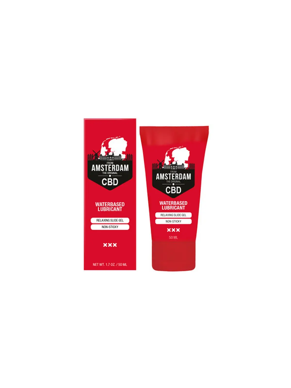 LUBRIFICANTE À BASE DE ÁGUA ORIGINAL CBD FROM AMSTERDAM 2 FL OZ 50 ML PHARMQUESTS