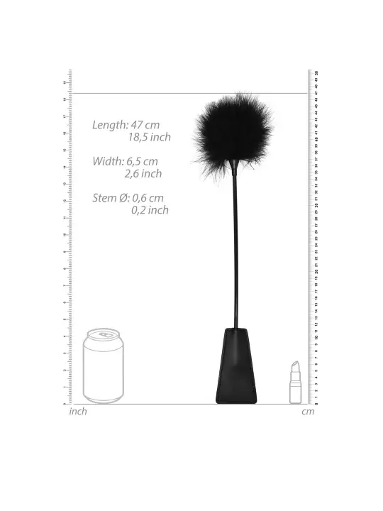 ESPANADOR DE PLUMAS COM CHIBATA PRETO OUCH!