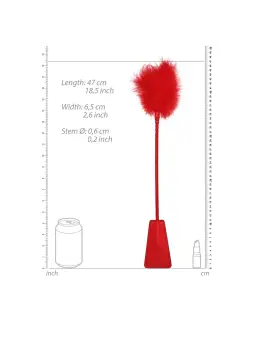 ESPANADOR DE PLUMAS COM CHIBATA VERMELHA OUCH!