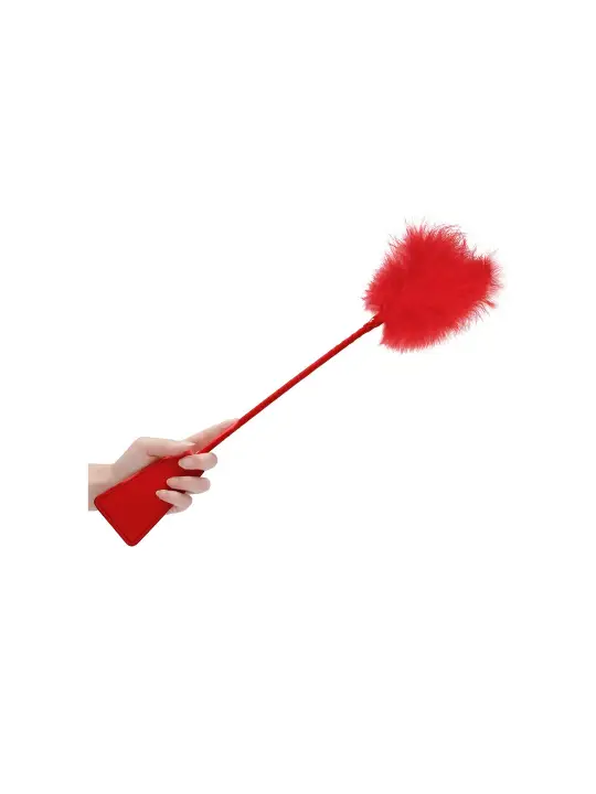 ESPANADOR DE PLUMAS COM CHIBATA VERMELHA OUCH!