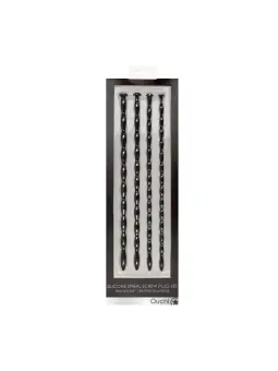 CONJUNTO DE SONDAS DE URETRA SILICONE SPIRAL SCREW PLUG SET ADVANCED PRETO OUCH!