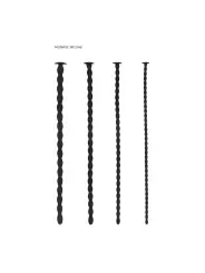 CONJUNTO DE SONDAS DE URETRA SILICONE SPIRAL SCREW PLUG SET ADVANCED PRETO OUCH!