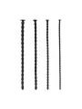 CONJUNTO DE SONDAS DE URETRA SILICONE SPIRAL SCREW PLUG SET ADVANCED PRETO OUCH!