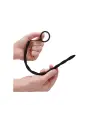 CONJUNTO DE SONDA DE URETRA COM ANEL PENIANO DE SILICONE PRETO OUCH!