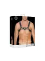 ARNÊS LEATHER BULLDOG HARNESS L/XL PRETO OUCH! 