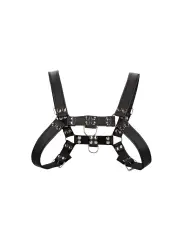 ARNÊS LEATHER BULLDOG HARNESS L/XL PRETO OUCH! 