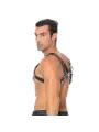 ARNÊS LEATHER BULLDOG HARNESS L/XL PRETO OUCH! 