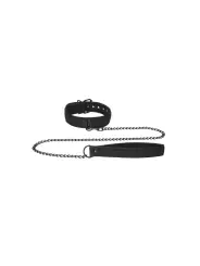 COLEIRA EM NEOPRENO PRETO COM TRELA OUCH!