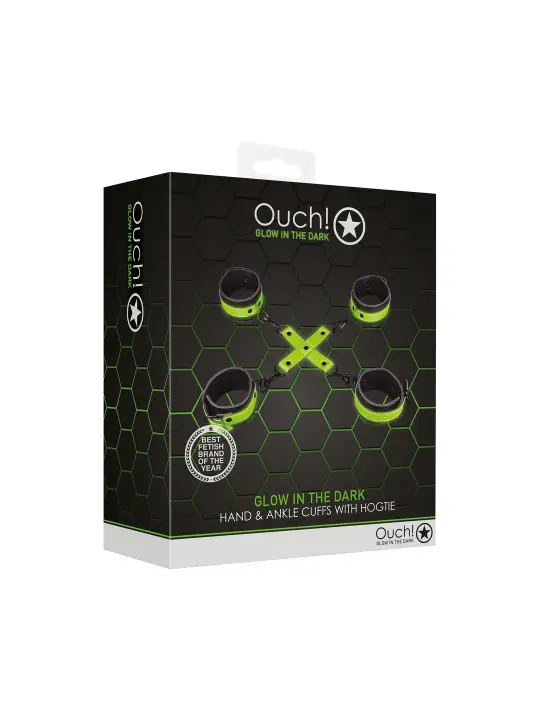 ALGEMAS PARA PULSOS E TORNOZELOS COM HOGTIE GLOW IN THE DARK OUCH!