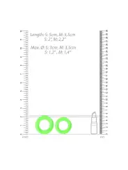 CONJUNTO DE 2 ANÉIS PARA O PÉNIS GLOW IN THE DARK OUCH!