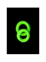 CONJUNTO DE 2 ANÉIS PARA O PÉNIS GLOW IN THE DARK OUCH!