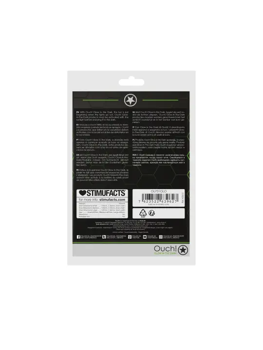 CONJUNTO DE 3 ANÉIS PARA O PÉNIS GLOW IN THE DARK OUCH!