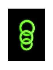 CONJUNTO DE 3 ANÉIS PARA O PÉNIS GLOW IN THE DARK OUCH!