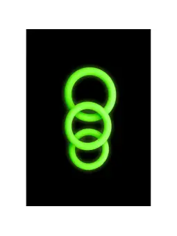 CONJUNTO DE 3 ANÉIS PARA O PÉNIS GLOW IN THE DARK OUCH!