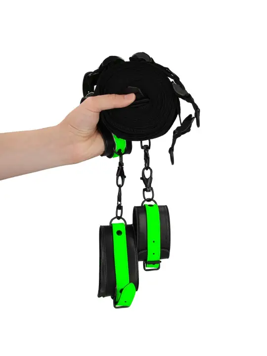 CONJUNTO DE RESTRIÇÕES PARA CAMA FLUORESCENTES GLOW IN THE DARK OUCH!