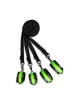 CONJUNTO DE RESTRIÇÕES PARA CAMA FLUORESCENTES GLOW IN THE DARK OUCH!