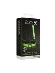 COLEIRA COM TRELA GLOW IN THE DARK OUCH!