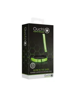 COLEIRA COM TRELA GLOW IN THE DARK OUCH!