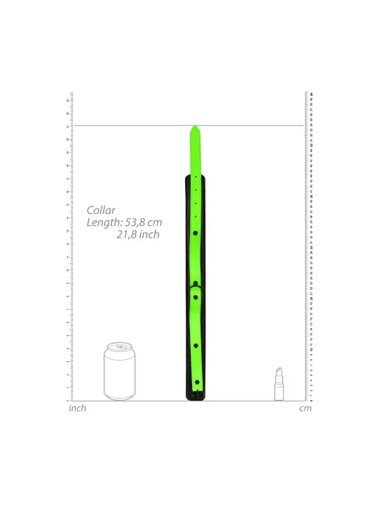 COLEIRA COM TRELA GLOW IN THE DARK OUCH!