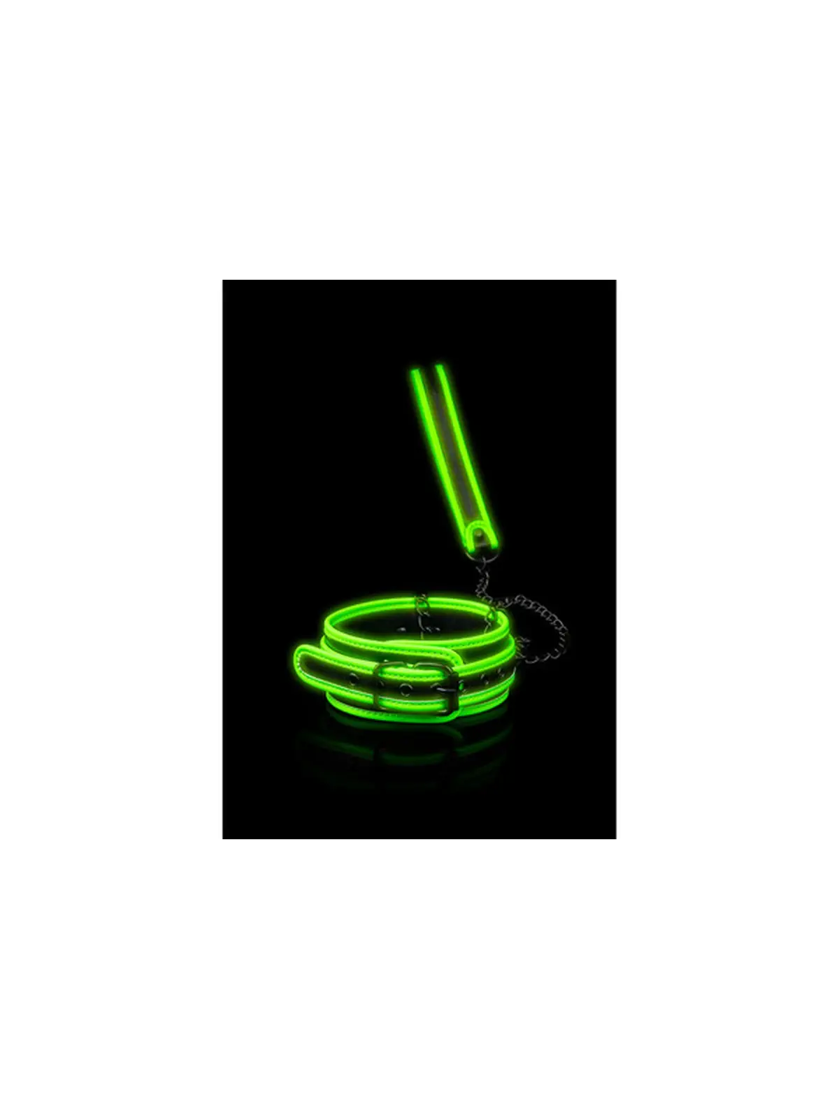 COLEIRA COM TRELA GLOW IN THE DARK OUCH!