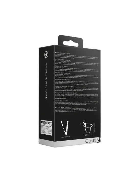 ARNÊS AJUSTÁVEL COM DILDO PRETO OUCH!