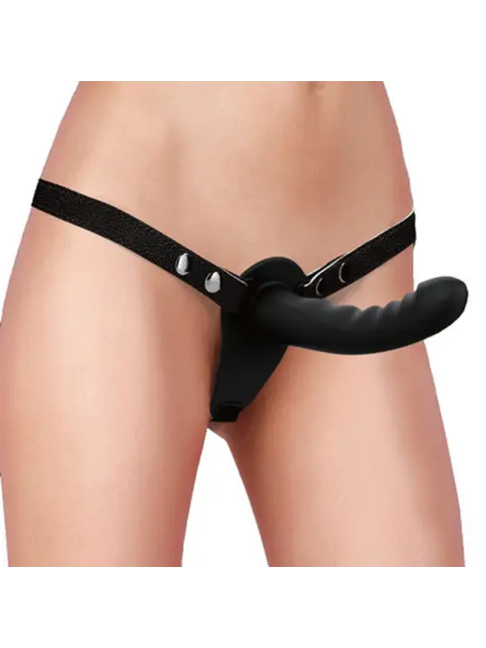 ARNÊS AJUSTÁVEL COM DILDO PRETO OUCH!