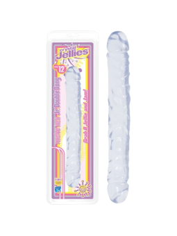 DILDO DUPLO JR. DOUBLE DONG 12'' TRANSPARENTE