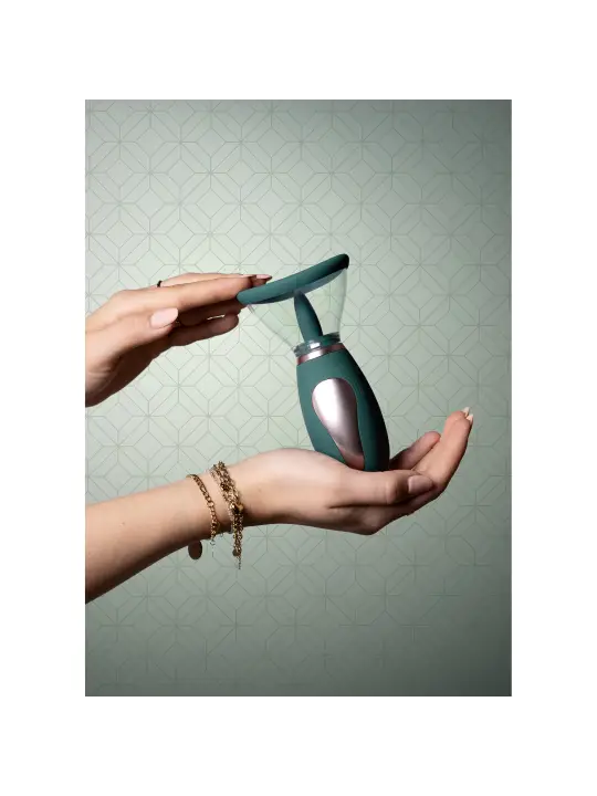 BOMBA RECARREGÁVEL PARA VULVA E SEIOS ENHANCE FOREST GREEN PUMPED