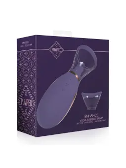BOMBA RECARREGÁVEL PARA VULVA E SEIOS ENHANCE ROXO PUMPED