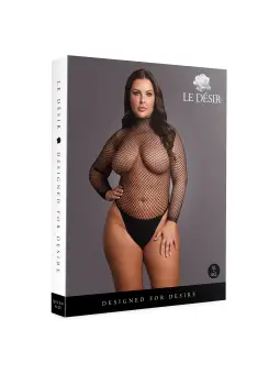 BODY DE REDE COM GOLA ALTA PRETO TAMANHO QUEEN LE DÉSIR