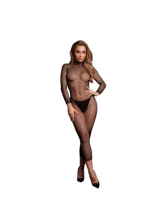 VESTIDO COMPRIDO DE REDE PRETO LE DÉSIR