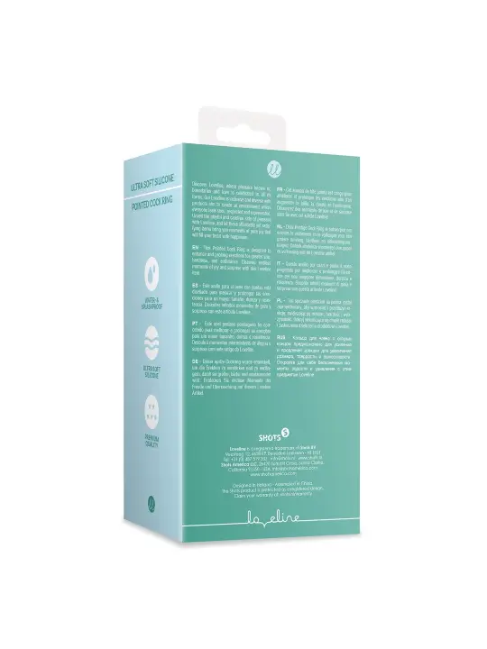 ANEL PARA O PÉNIS ULTRA SOFT SILICONE POINTED BLUE GRASS LOVELINE