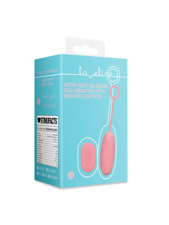 OVO VIBRATÓRIO COM COMANDO ULTRA SOFT SILICONE PINK ARABESQUE LOVELINE
