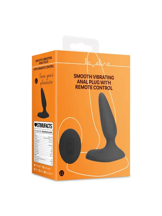 PLUG ANAL COM VIBRAÇÃO E COMANDO SMOOTH VIBRATING LICORICE BLACK LOVELINE