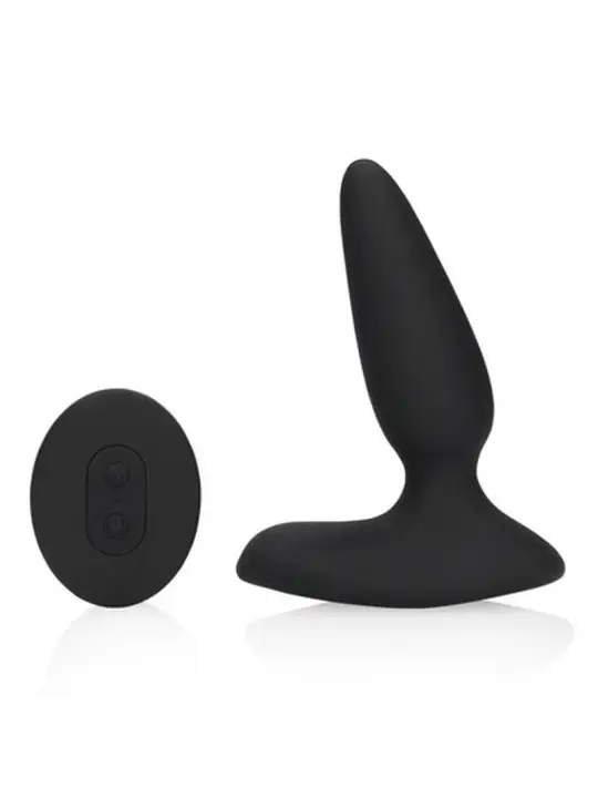 PLUG ANAL COM VIBRAÇÃO E COMANDO SMOOTH VIBRATING LICORICE BLACK LOVELINE