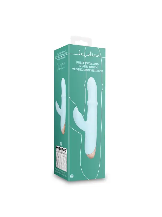 VIBRADOR PULSE WAVE AND UP-AND-DOWN MOVING RING ARCTIC BLUE LOVELINE