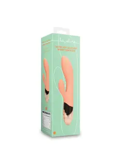 VIBRADOR RABBIT ULTRA SOFT SILICONE RABBIT CERAMIC PEACH LOVELINE