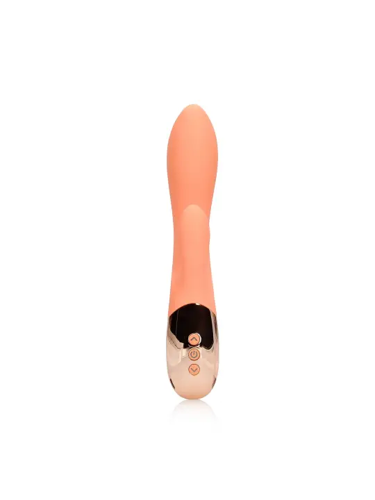VIBRADOR RABBIT ULTRA SOFT SILICONE RABBIT CERAMIC PEACH LOVELINE