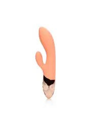 VIBRADOR RABBIT ULTRA SOFT SILICONE RABBIT CERAMIC PEACH LOVELINE