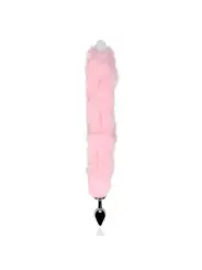 PLUG ANAL COM CAUDA DE RAPOSA ROSA LUMINOSA OUCH!