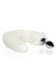 PLUG ANAL COM CAUDA DE RAPOSA LUMINOSA BRANCA OUCH!
