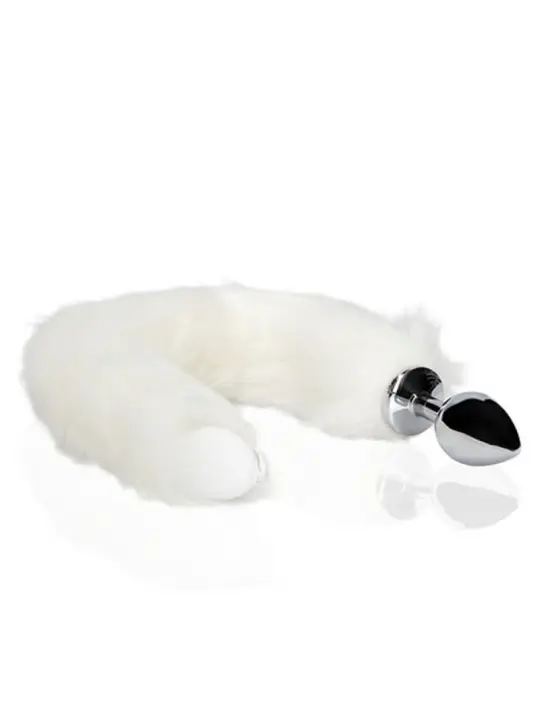 PLUG ANAL COM CAUDA DE RAPOSA LUMINOSA BRANCA OUCH!