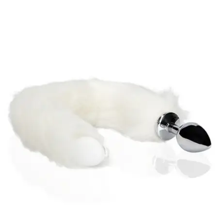 PLUG ANAL COM CAUDA DE RAPOSA LUMINOSA BRANCA OUCH!
