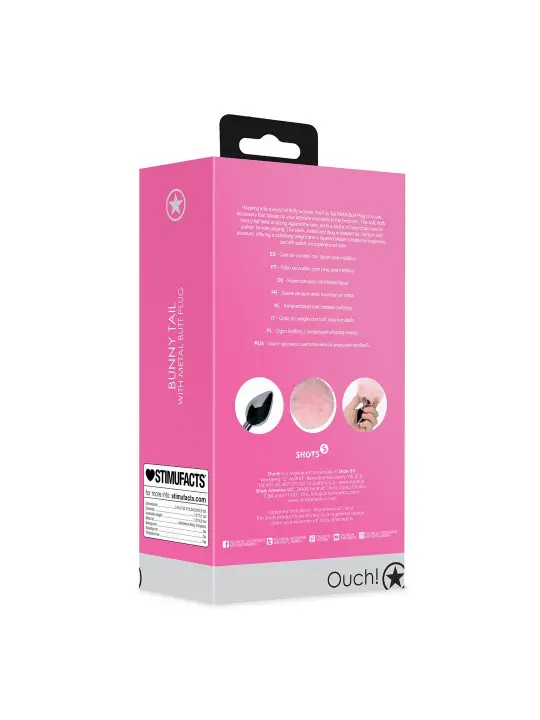 PLUG ANAL COM CAUDA DE COELHO ROSA OUCH!