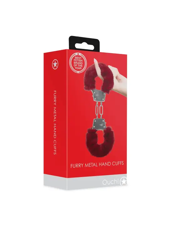 ALGEMAS COM PELÚCIA FURRY METAL VERMELHO OUCH!