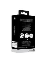 MORDAÇA COM ANEL E PINÇAS PARA OS MAMILOS PRETA OUCH!