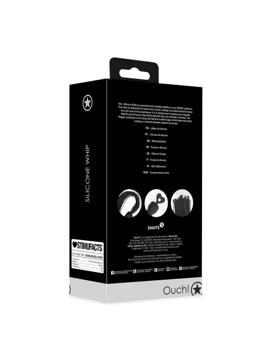 CHICOTE EM SILICONE PRETO OUCH!