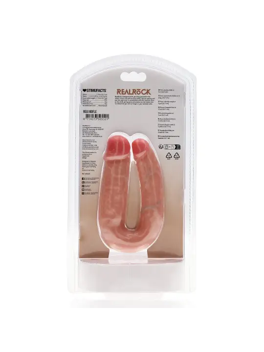DILDO DUPLO U SHAPED DOUBLE DILDO 5 / 12,7 CM REALROCK
